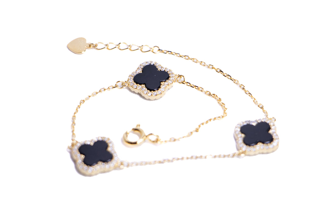Black Clover Diamond Bracelet