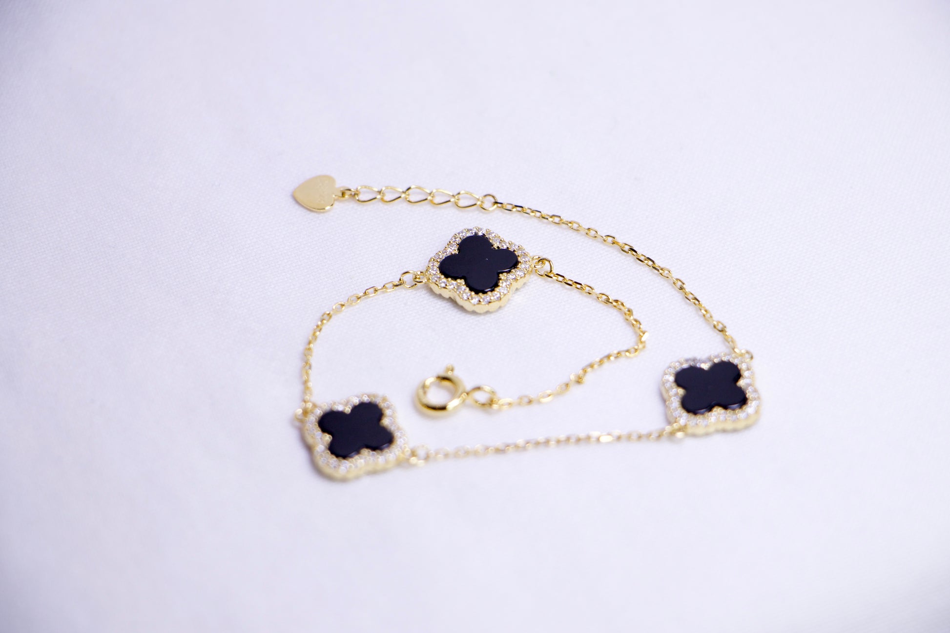 Black Clover Diamond Bracelet