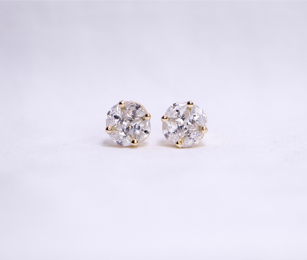 Marquise Cluster Studs