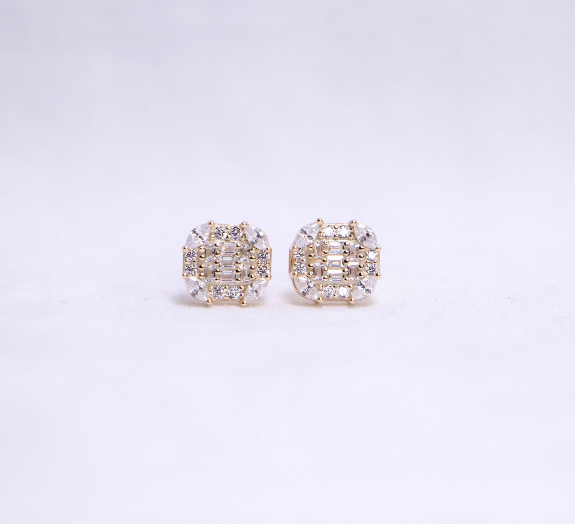 Quilted Pavé Studs
