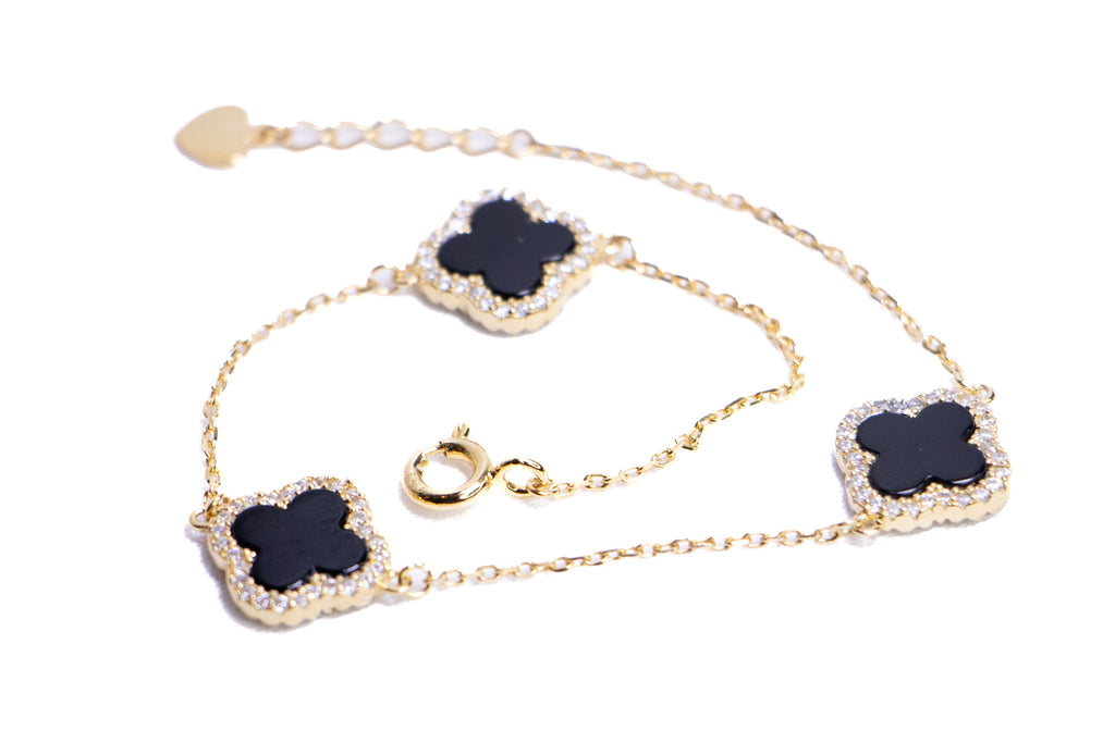 Black Clover Diamond Bracelet