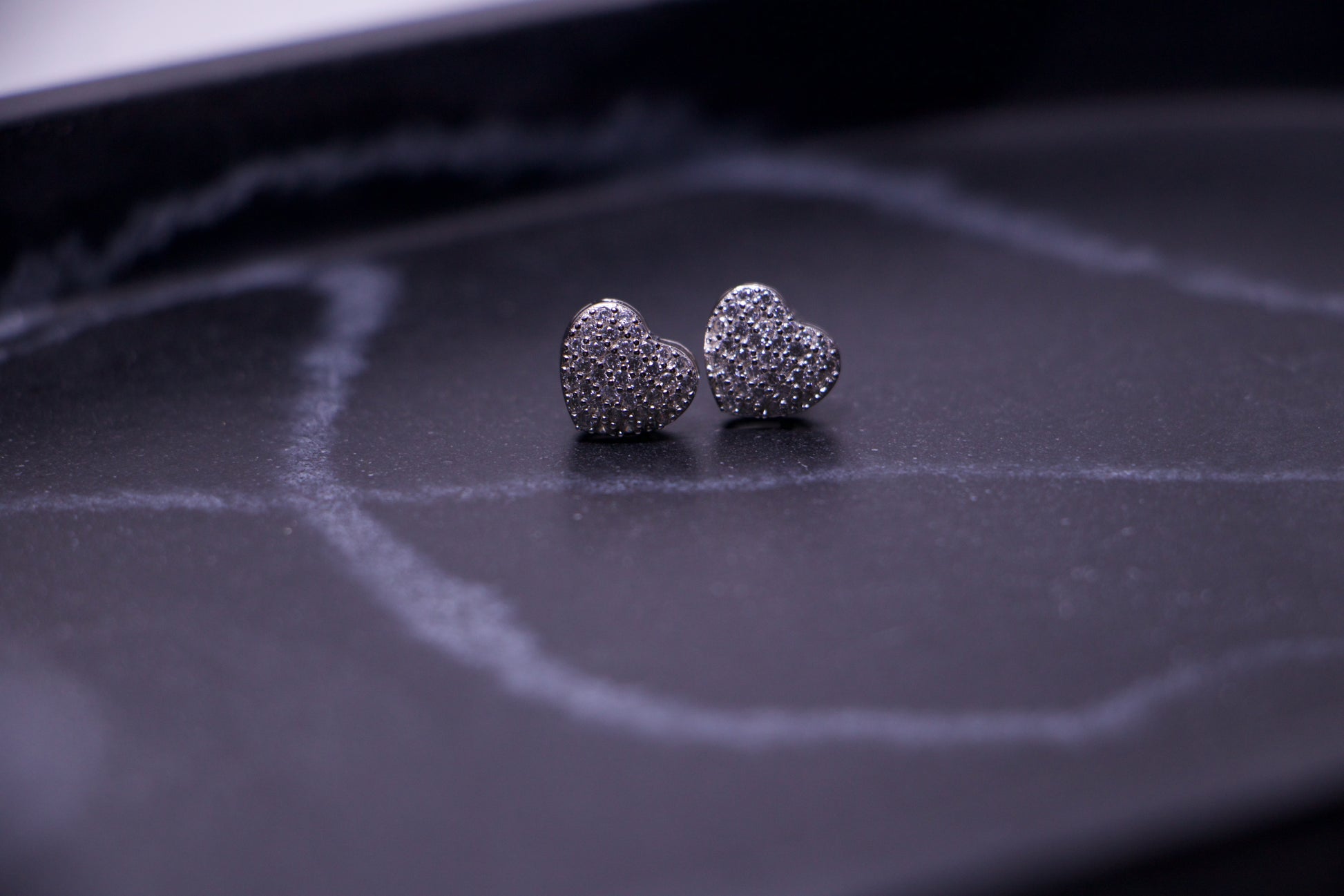 Eternal Spark Heart Studs