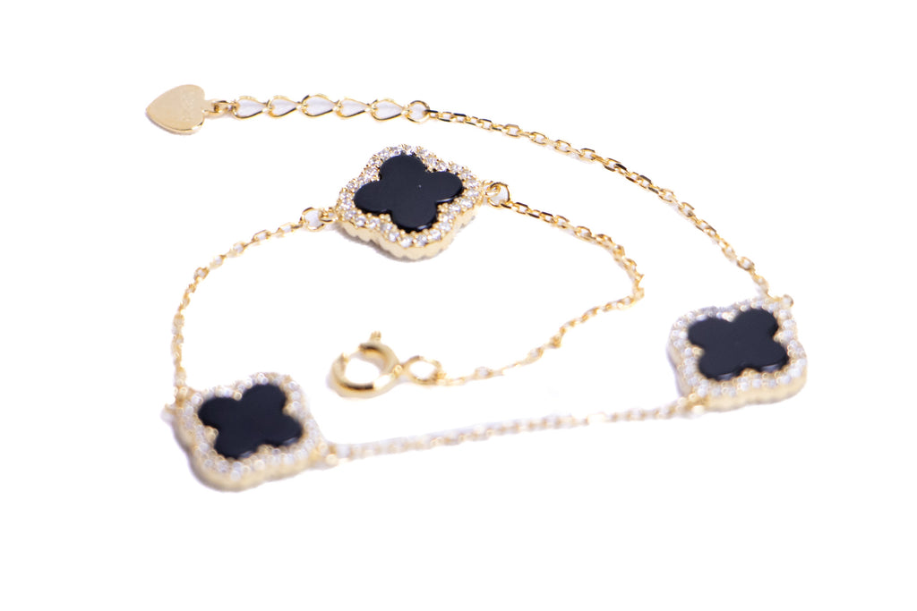 Black Clover Diamond Bracelet