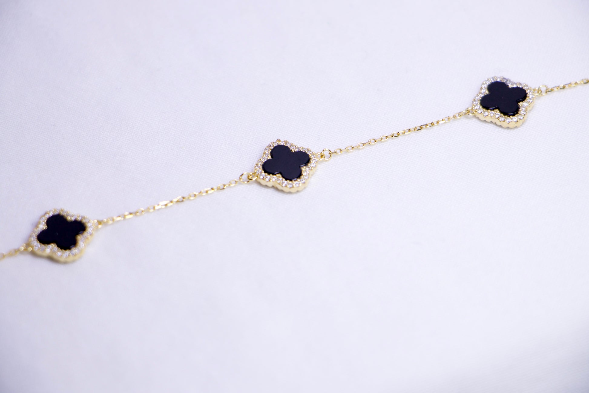 Black Clover Diamond Bracelet