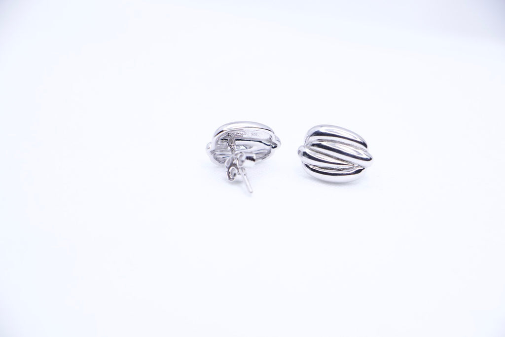 Bold Twisted Hoop Stud Earrings