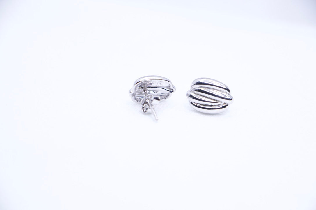 Bold Twisted Hoop Stud Earrings