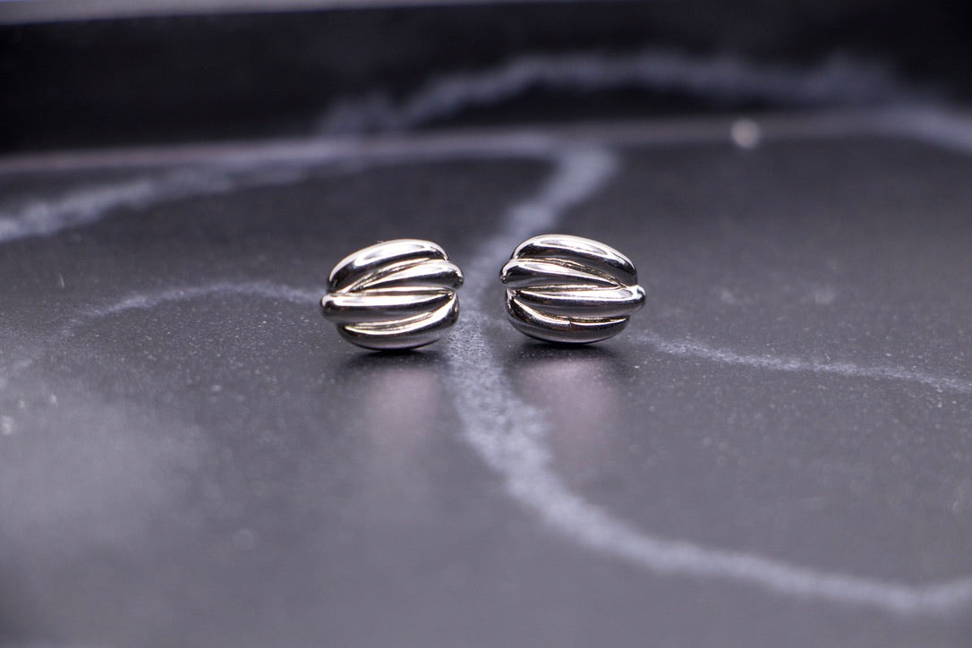 Bold Twisted Hoop Stud Earrings