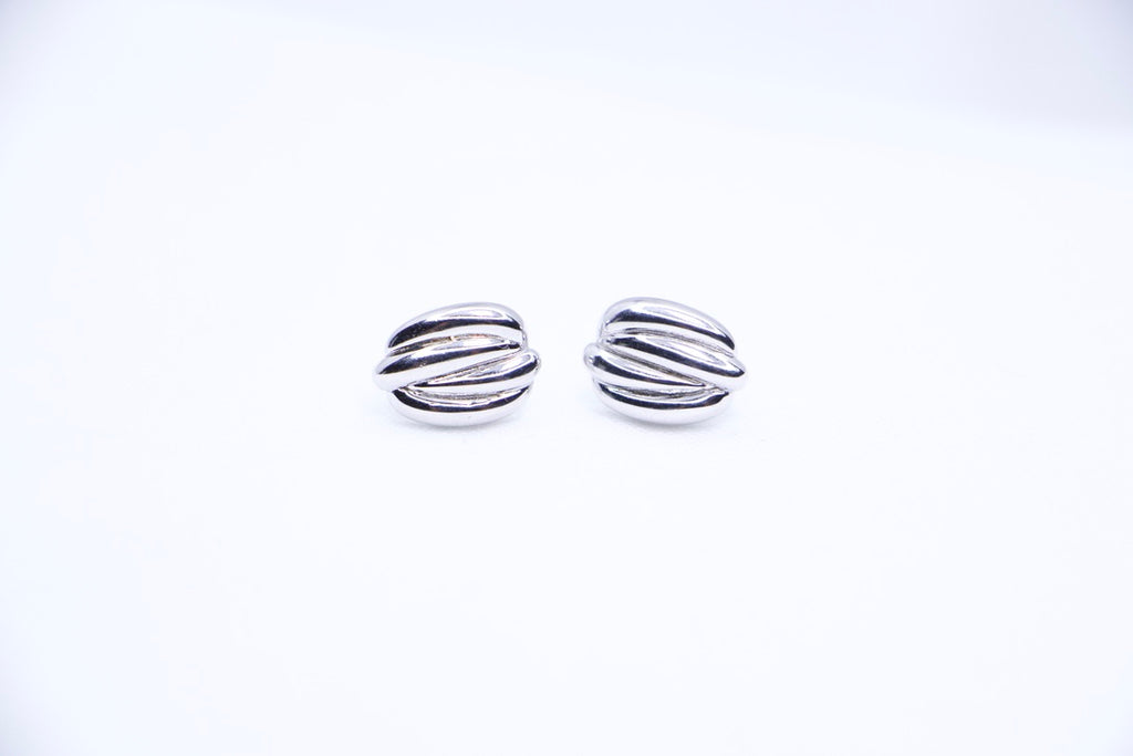 Bold Twisted Hoop Stud Earrings