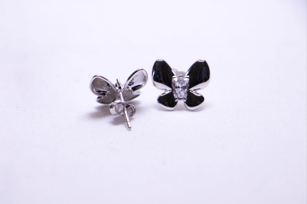 Butterfly Sterling Stud Earrings