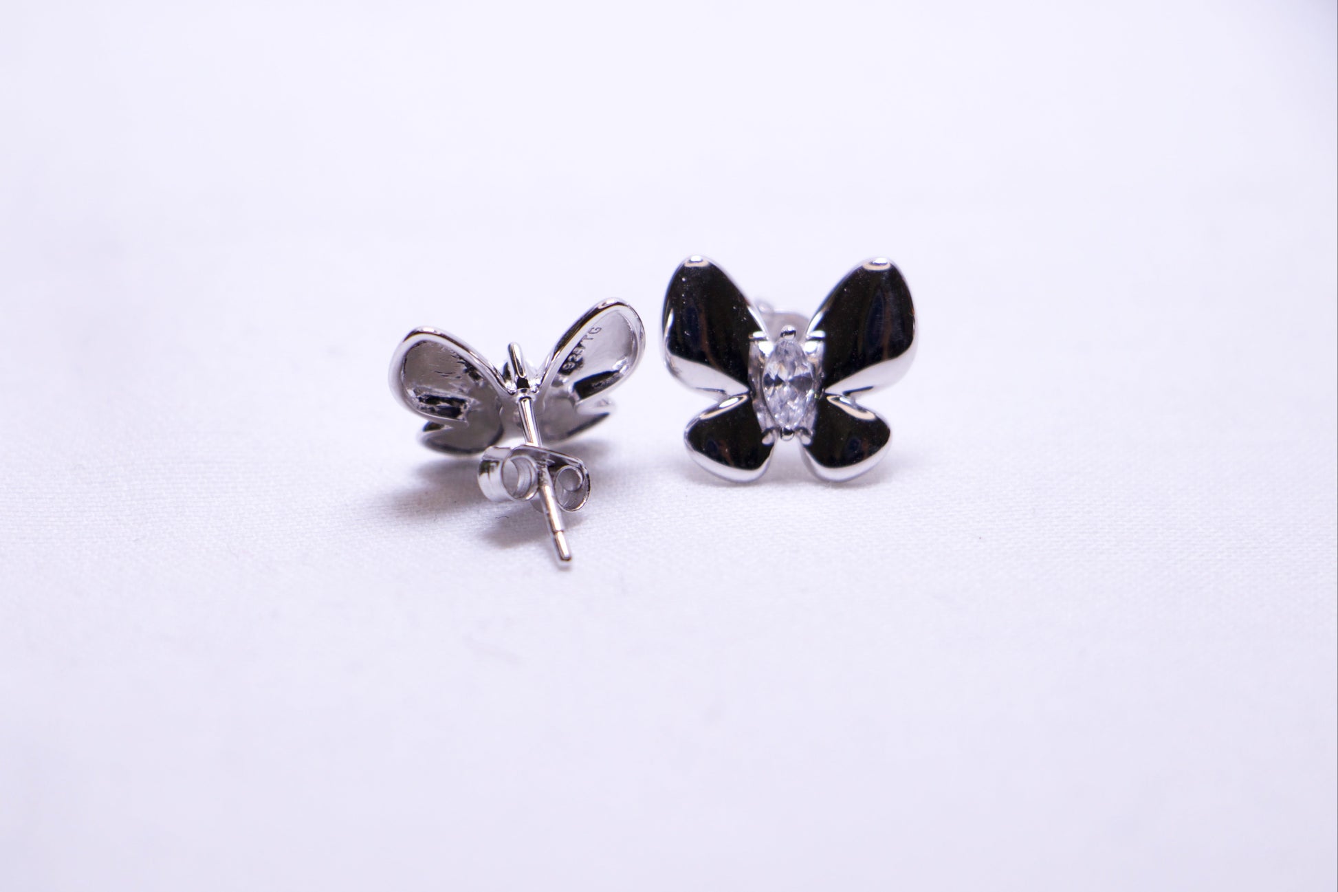 Butterfly Sterling Stud Earrings