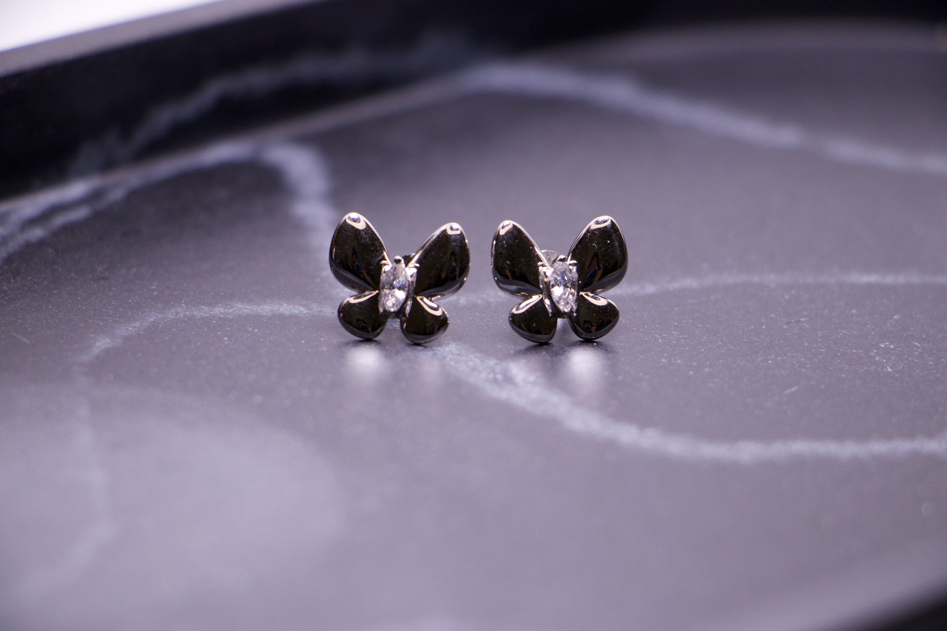Butterfly Sterling Stud Earrings