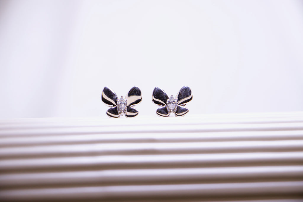 Butterfly Sterling Stud Earrings