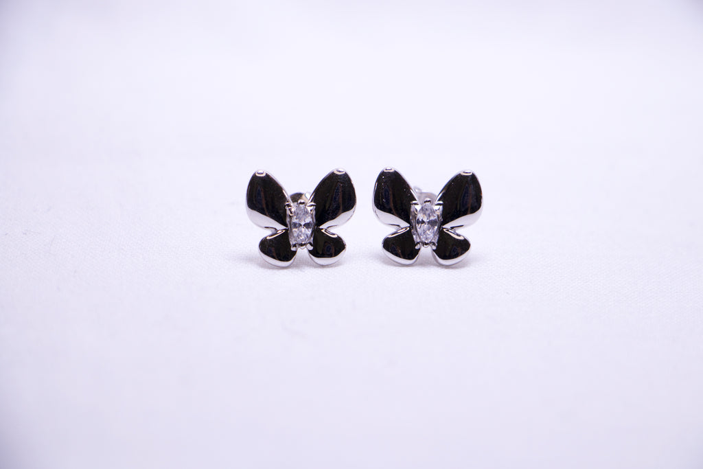 Butterfly Sterling Stud Earrings