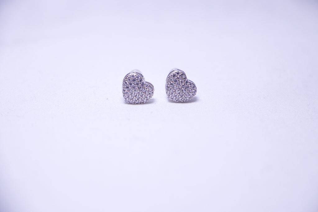 Eternal Spark Heart Studs