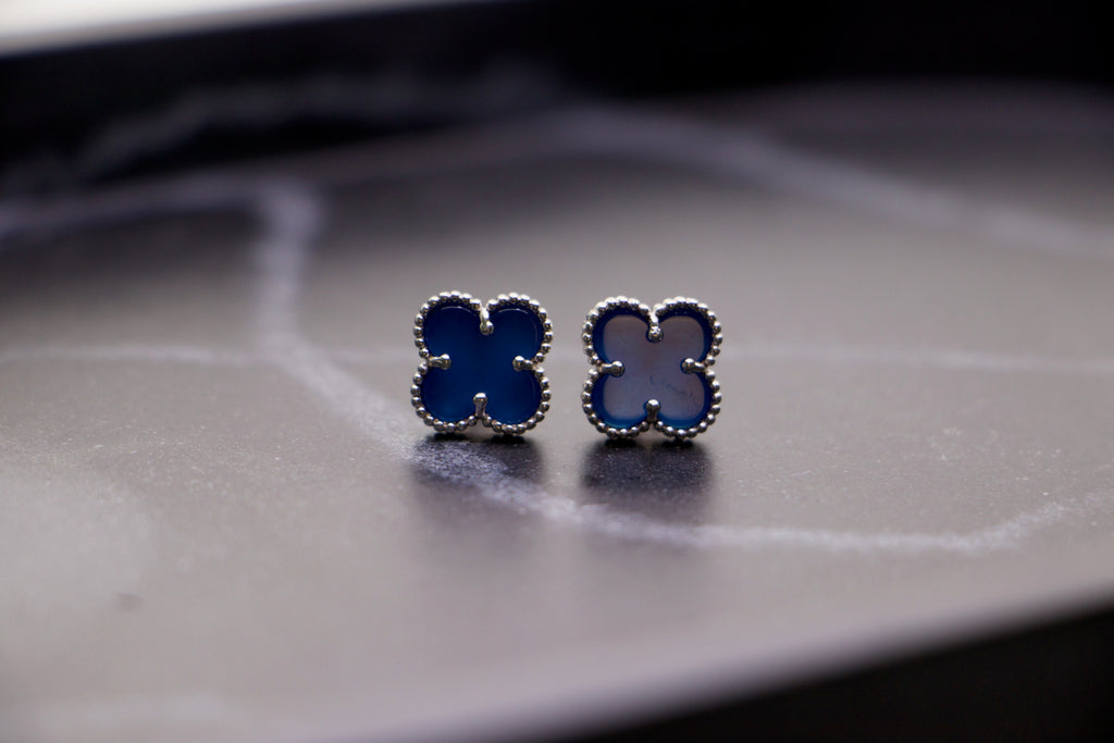 Celestial Blue Clover Earrings