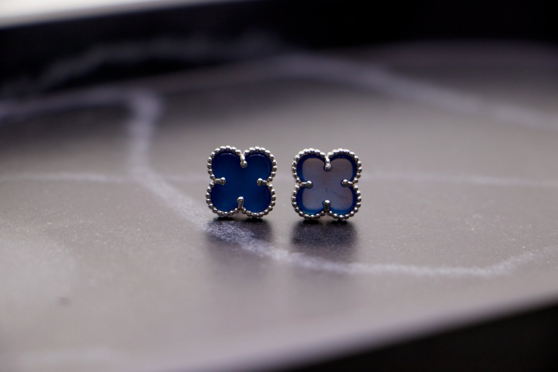 Celestial Blue Clover Earrings