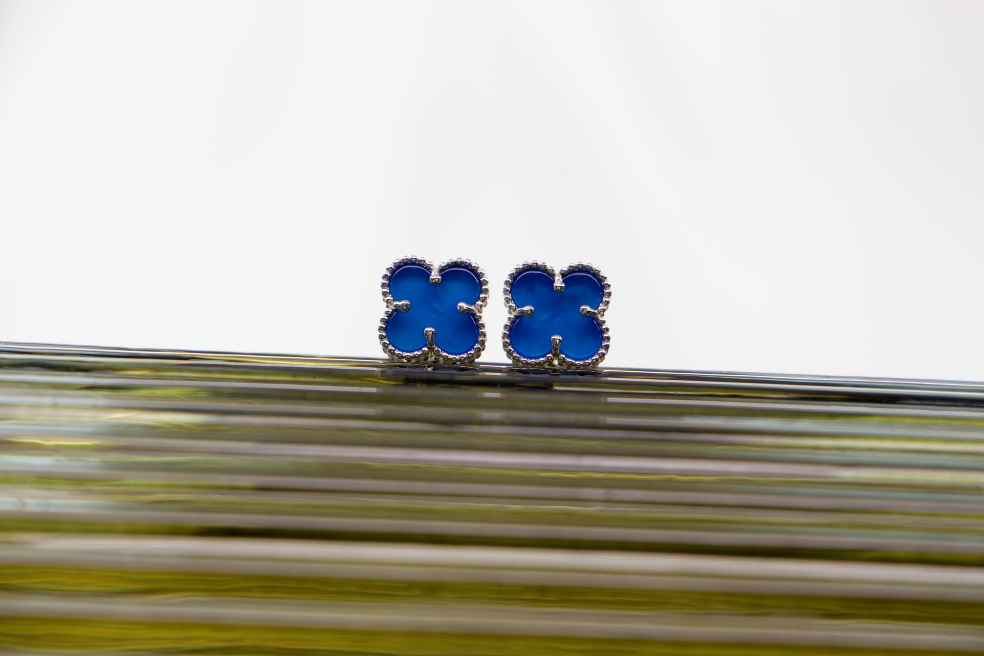 Celestial Blue Clover Earrings