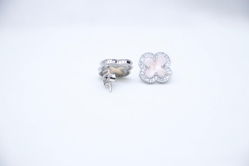 Dazzling Clover Stud Earrings