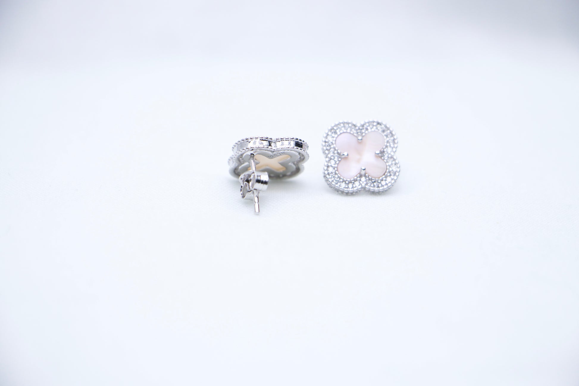 Dazzling Clover Stud Earrings