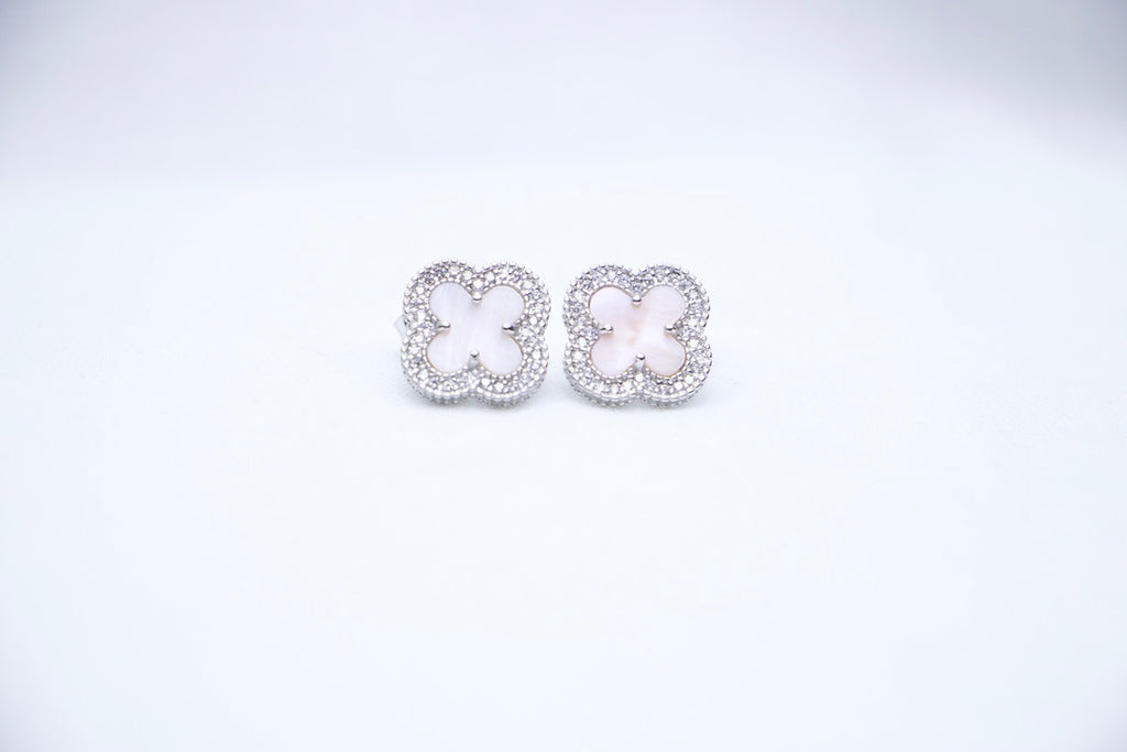 Dazzling Clover Stud Earrings