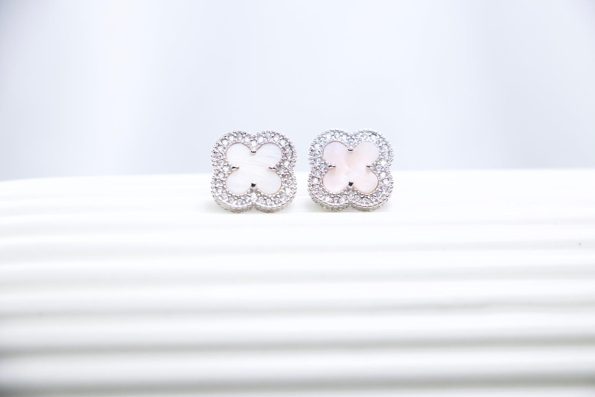 Dazzling Clover Stud Earrings