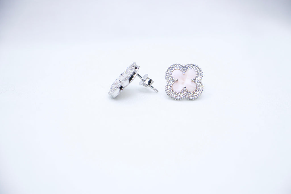 Dazzling Clover Stud Earrings