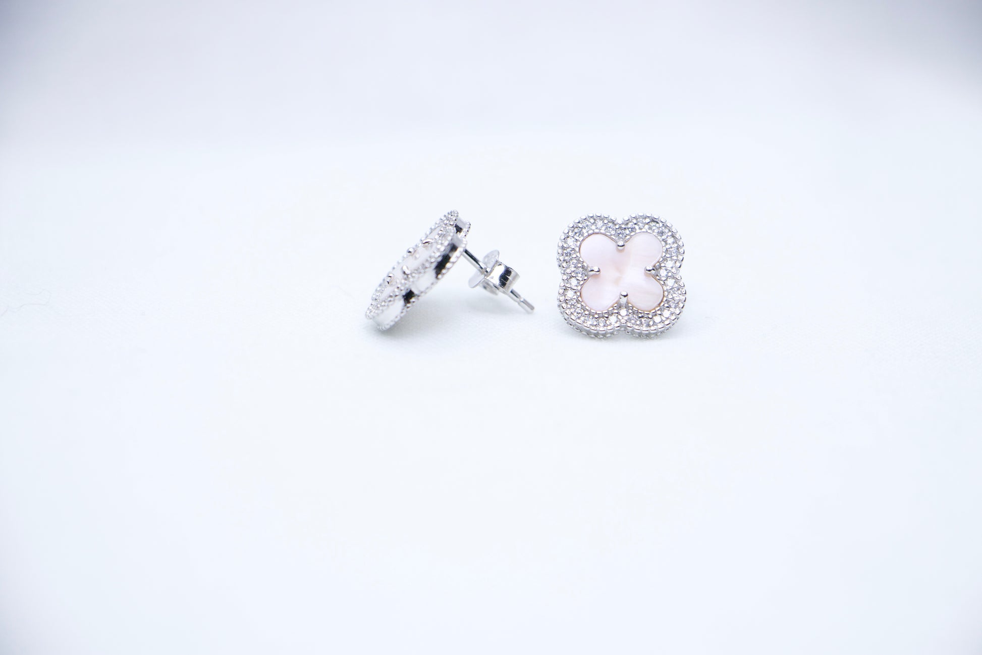 Dazzling Clover Stud Earrings