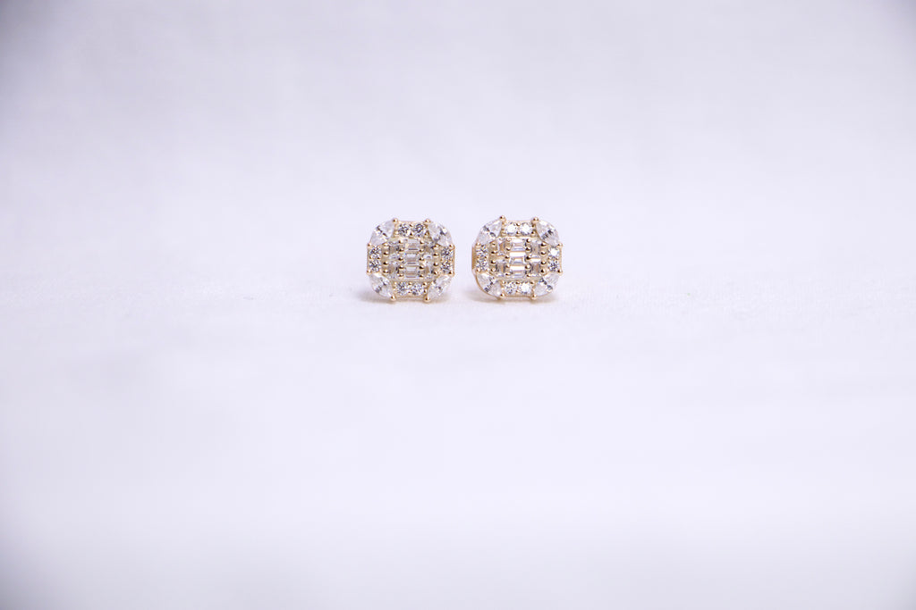 Quilted Pavé Studs