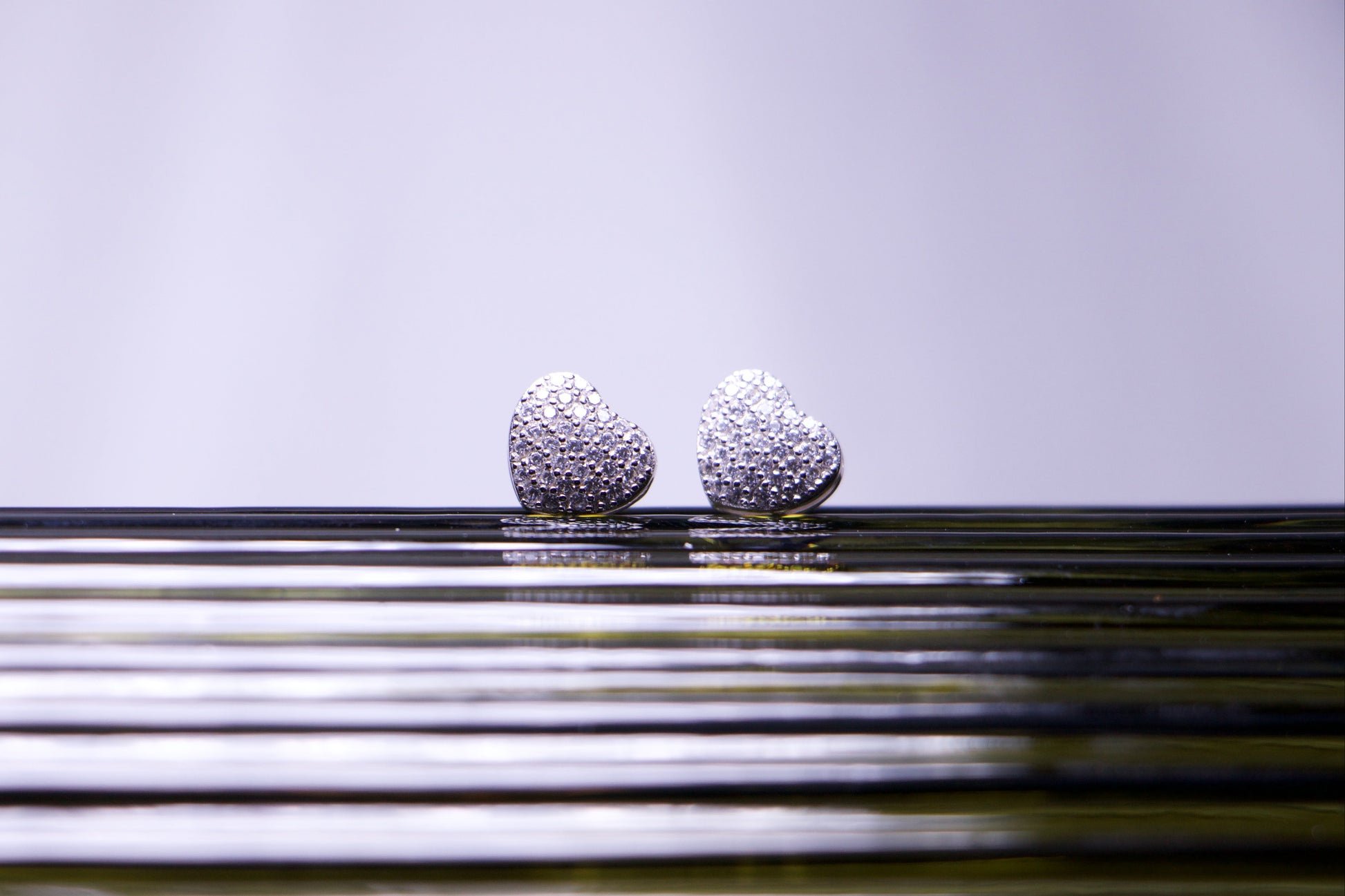 Eternal Spark Heart Studs