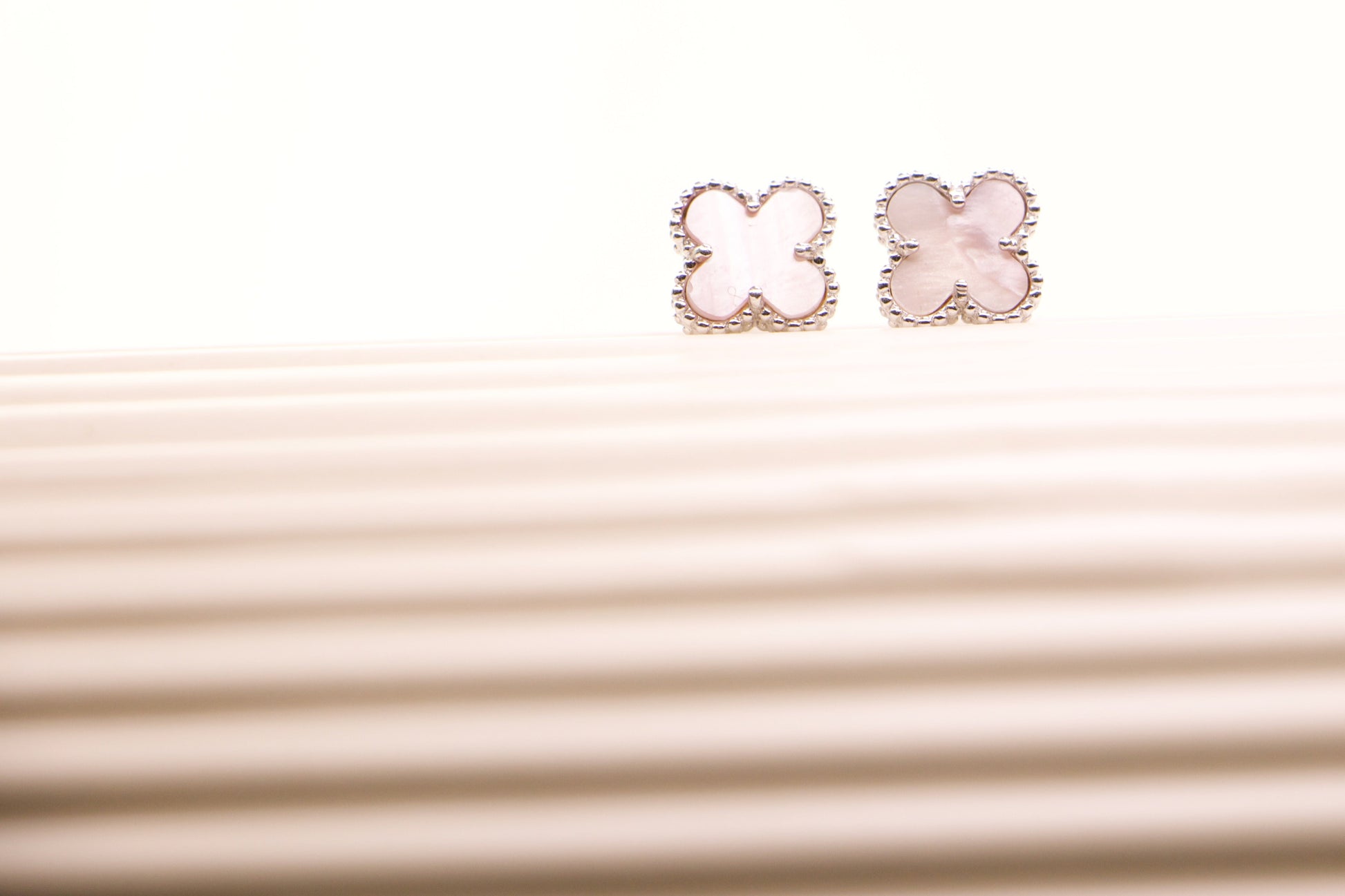 Mother of Pearl Clover Stud Earrings