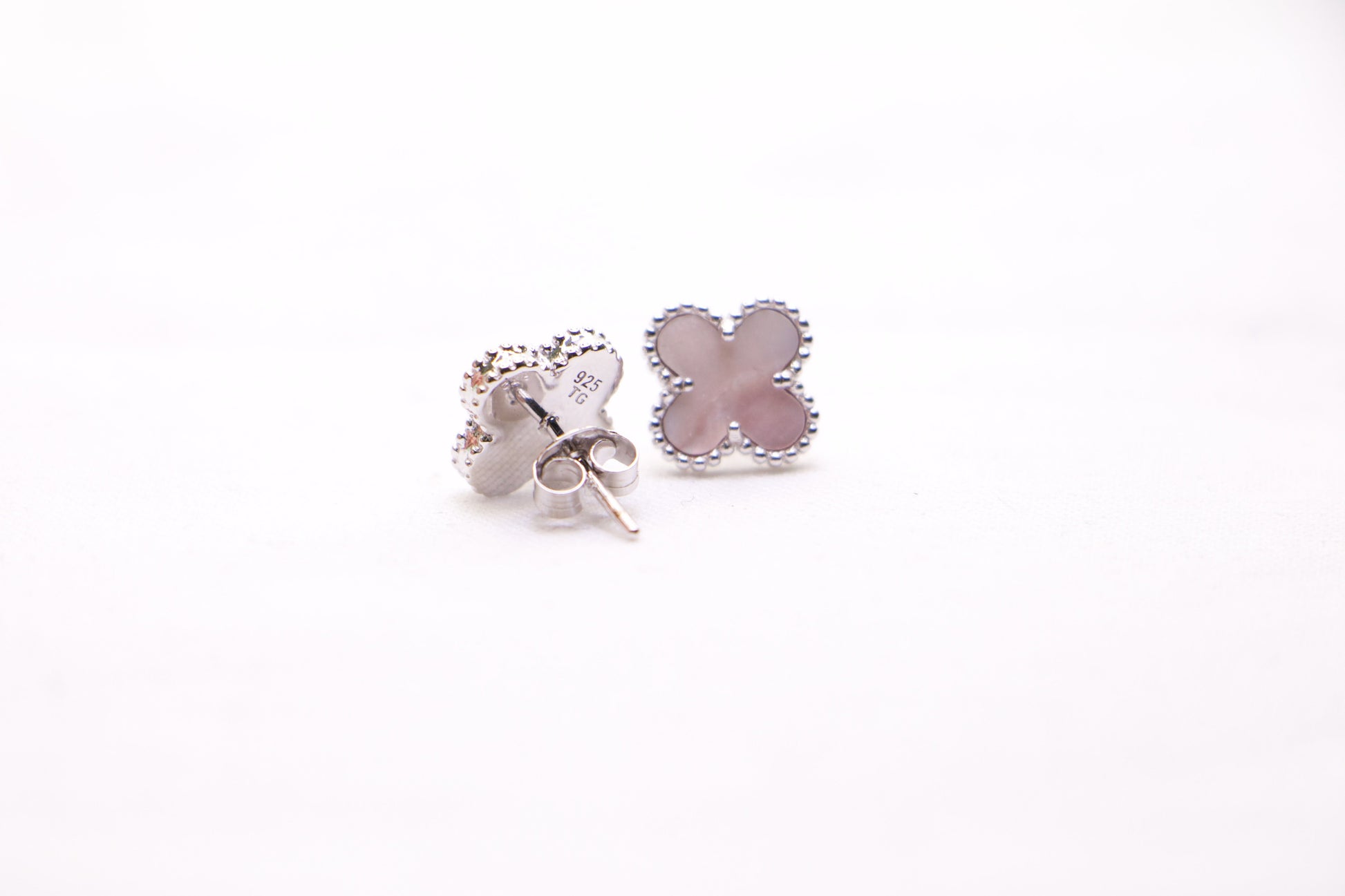Mother of Pearl Clover Stud Earrings