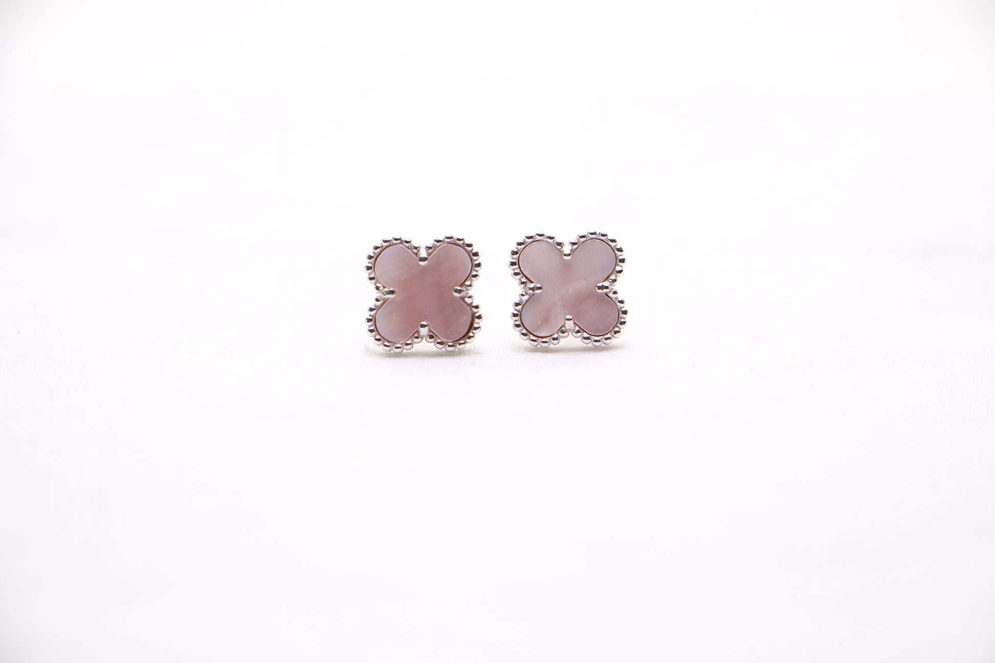 Mother of Pearl Clover Stud Earrings
