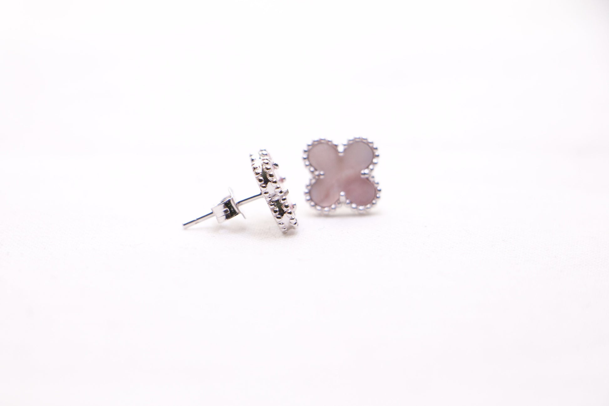 Mother of Pearl Clover Stud Earrings